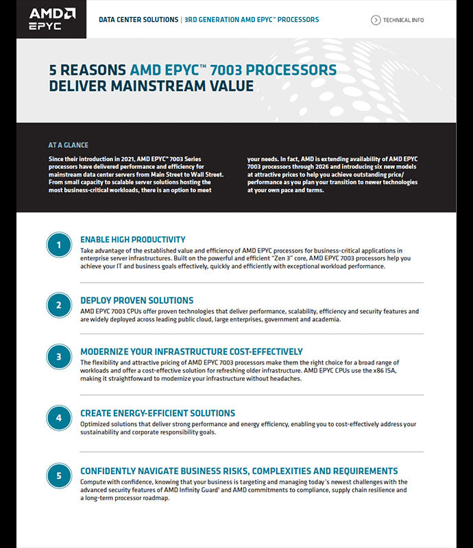 AMD 5 Reasons Why 3rd Gen EPYC Processors Matter