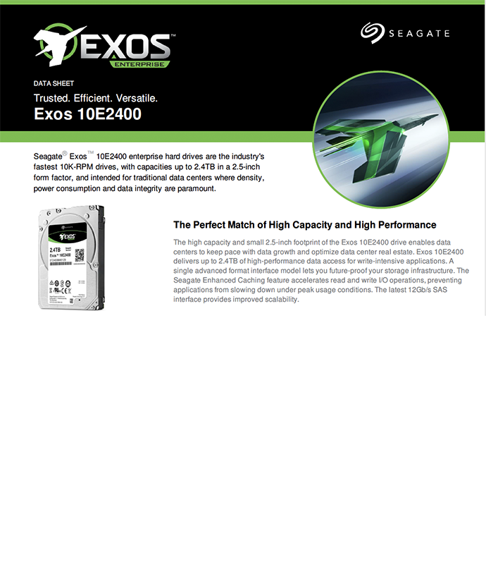 Seagate EXOS 10E2400 Datasheet