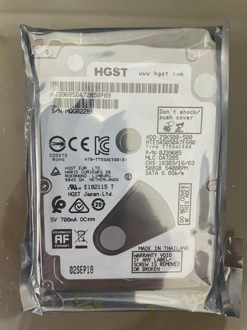 Hitachi Travelstar HTE545050A7E680 (0J39685) - 500GB, 5400RPM, SATA,  2.5 Inch Internal Hard Drive