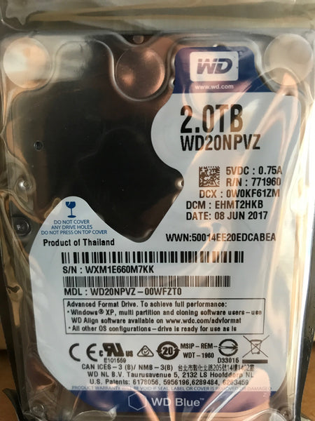Western Digital (WD20NPVZ) 2TB, 5400RPM, 15mm, 2.5" SATA Internal Hard Drive - Anand International Inc.
