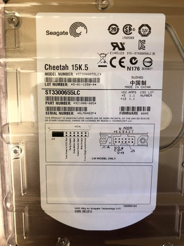 Seagate Cheetah 15K.5 (ST3300655LC) 300GB, 15000RPM, 16MB Cache SCSI Ultra320 80pin 3.5" Hard Drive - Anand International Inc.