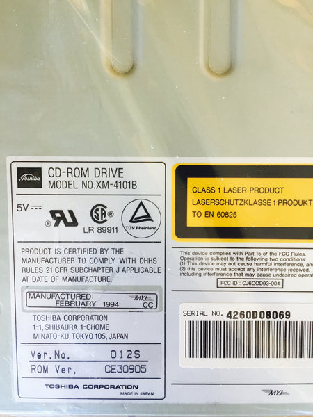Toshiba (XM-4101B) 50-PIN SCSI 4X CD-ROM DRIVE - Anand International Inc.